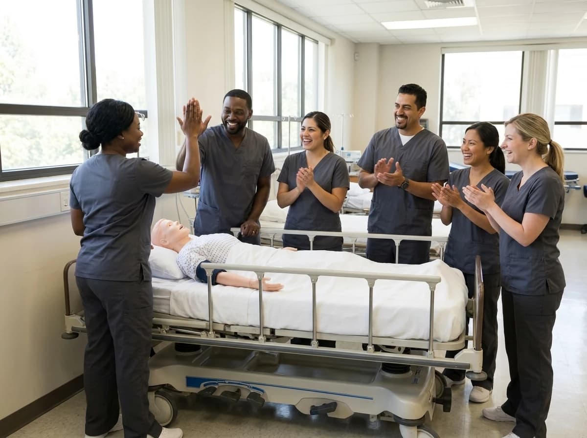 State Career College students in a healthcare classroom